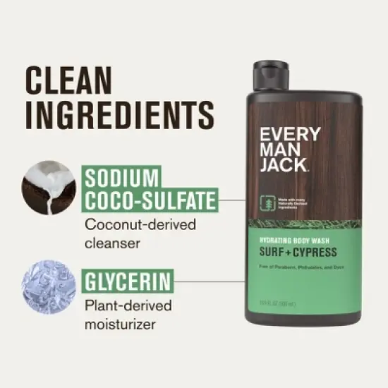 Every Man Jack Body Wash - Surf + Cypress - 16.9 fl oz image {5}