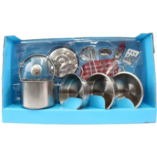 Insten Metal Pots & Pans Kitchen Cookware Playset, Pretend Food Cooking Toys for Children & Kids image {4}