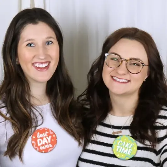 Big Dot of Happiness Party Time - 3 inch Happy Birthday Party Badge - Pinback Buttons - Set of 8 image {4}