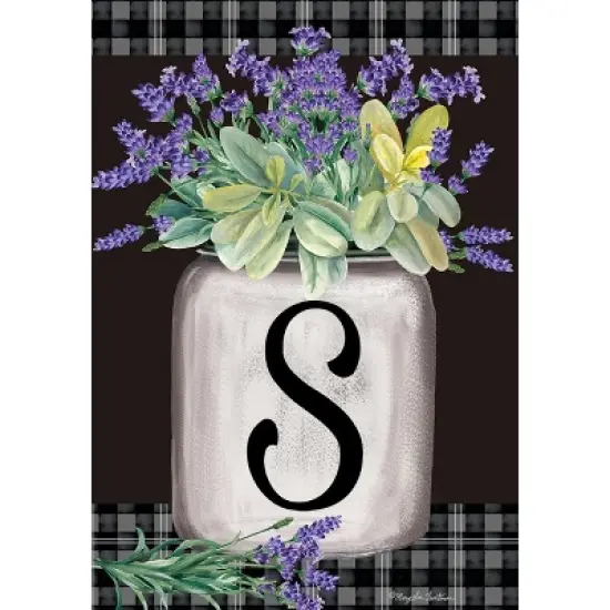 Briarwood Lane Everyday Garden Flag 12x18 For Outdoor Farmhouse Monogram Letter S Garden Flag Flags For Outside image {4}