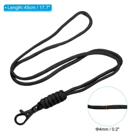 Unique Bargains Polyester Wear-resistant Lightweight ID Card Neck Lanyard with Hook image {1}