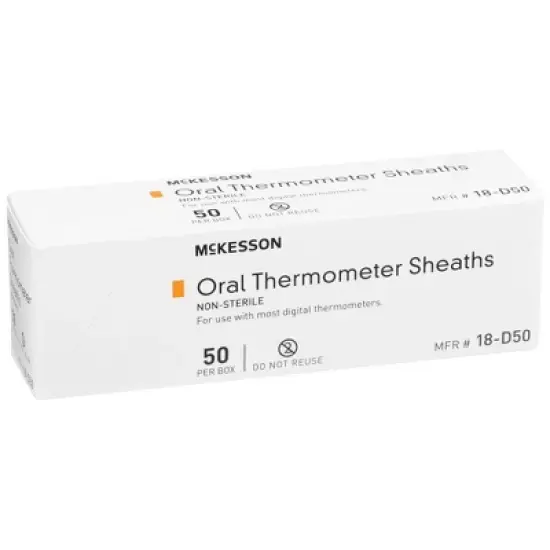 McKesson Oral Thermometer Sheaths, Disposable Covers, 50 Count image {1}