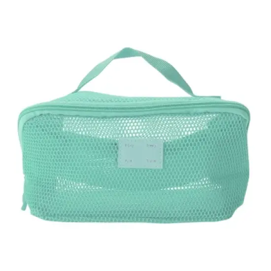 Unique Bargains Mesh Multifunctional Portable Makeup Bag 1 Pc image {8}
