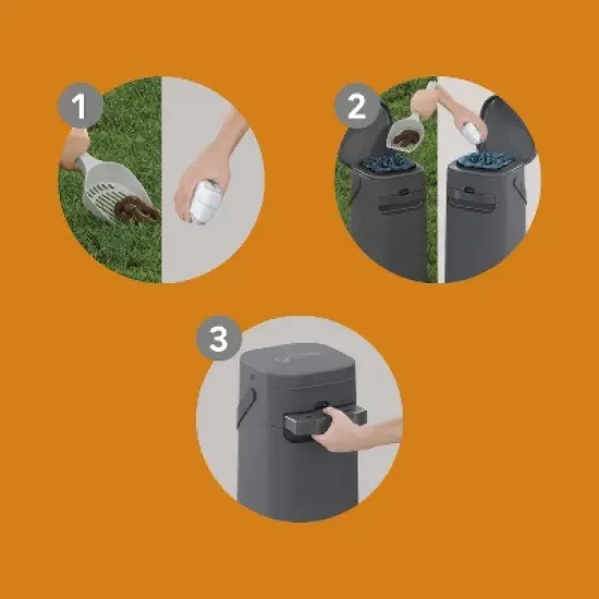 Pet Genie Pail Waste Container System - Gray image {6}
