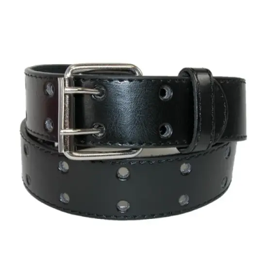 CTM Kid's Leather Two Hole Jean Belt (Pack of 2 Colors) image {2}