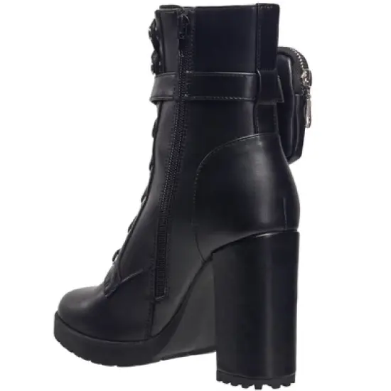 C&C California Women's Nixon High-Heeled Lug Sole Booties with Pouch image {2}