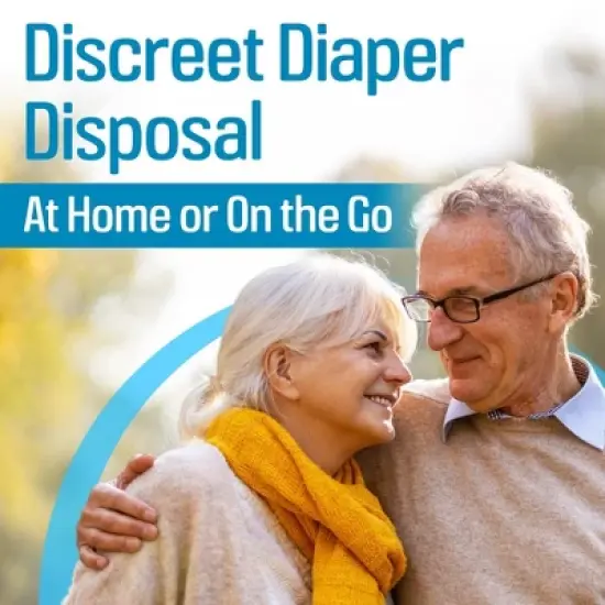 Impresa Extra Large Adult Diaper Disposal Bags - 75 Pack - FSA / HSA Eligible - Extra Thick (12 x 15 In) image {1}