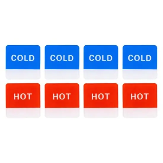 Unique Bargains Acrylic Self-Adhesive Decor Bathroom Self Stick Hot/Cold Water Label image {4}