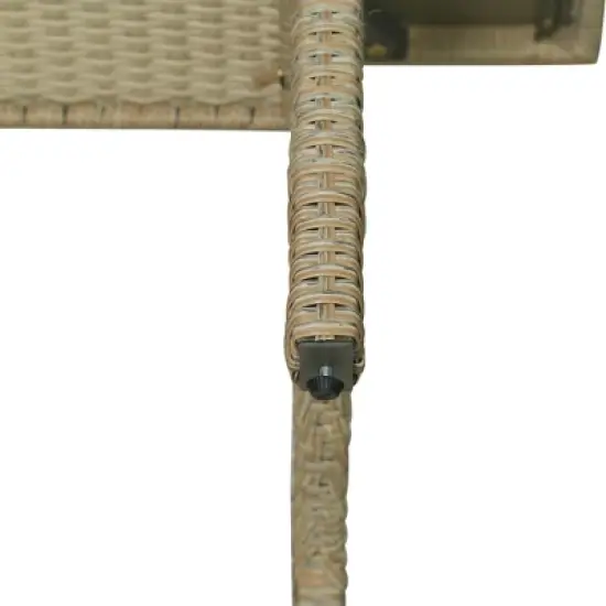 6pc Outdoor Wicker Conversation Set with Arm Chairs, Sofa, Ottomans & Coffee Table - Brown - GODEER image {10}