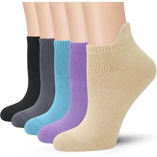 SERISIMPLE Women Viscose Bamboo No Show Sock Low Cut Socks Arch Support Breathable Athletic Sock 5 Pairs image {7}