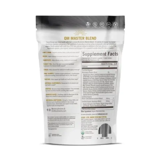 Om Mushrooms Master Blend Superfood Vegan Powder - 1.90oz image {1}