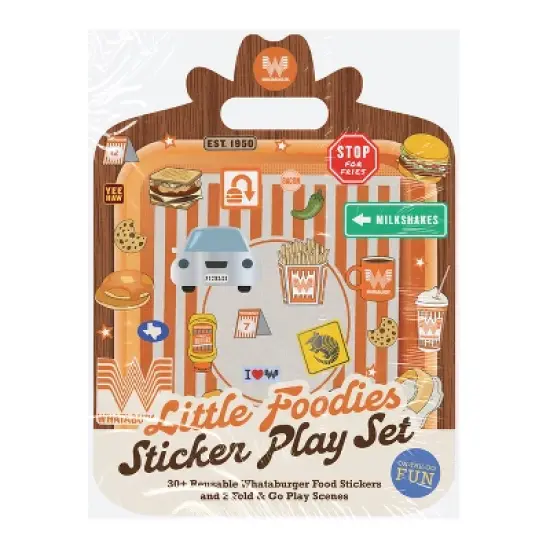 Little Foodies Reusable Sticker Play Set - (Whataburger Activity) by  Blue Star Press (Hardcover) image {1}