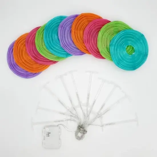 10ct Nylon LED Battery Powered String Lights image {2}