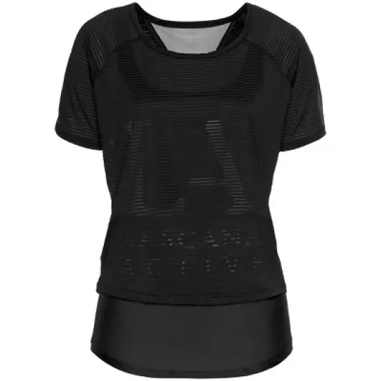 Women's Layered Workout Top - LASCANA image {1}