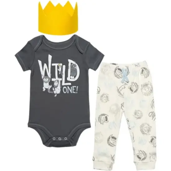 Warner Bros. Where the Wild Things Are Max Baby Bodysuit Pants and Hat 3 Piece Outfit Set Newborn to Infant image {14}
