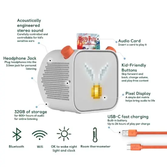 Yoto Player (3rd Generation) Audio Player: Educational Teaching Aid for Ages 3-12 image {4}