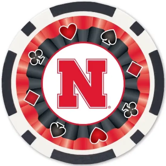 MasterPieces Casino 100 Piece Poker Chip Set - NCAA Nebraska Cornhuskers image {2}