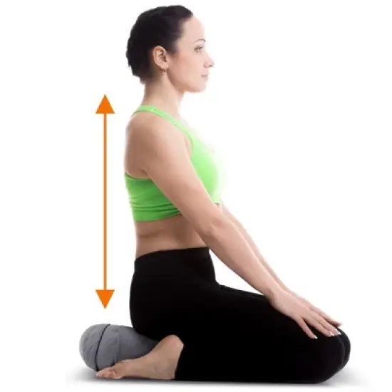 Cheer Collection Premium 16&rdquo; Buckwheat  Round Yoga and Meditation Floor Cushion with Removable Cover (Gray) image {4}