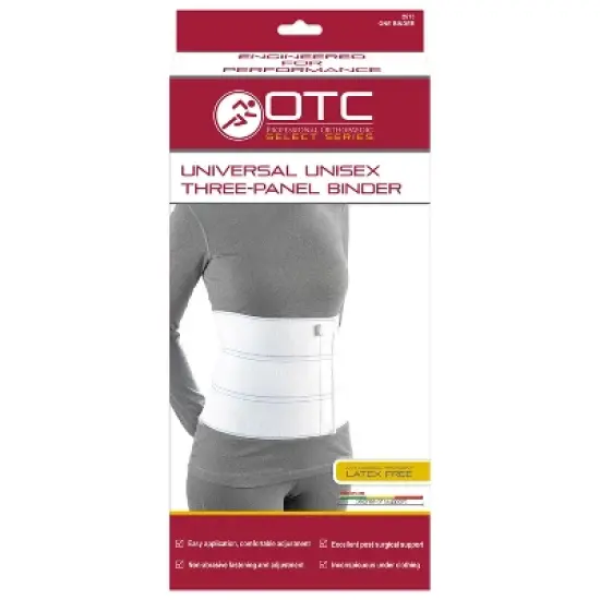 OTC Abdominal Binder, Chest Support Brace, Rib Fracture, Unisex, Three-Panel image {3}