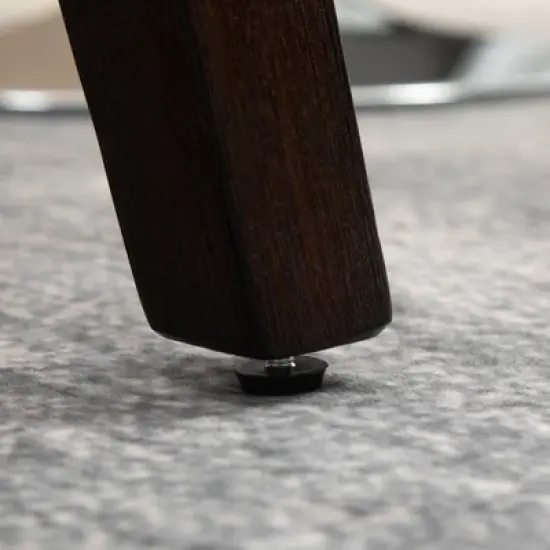 HOMCOM Swivel Bar Stools Set of 2, Fabric Tufted Counter Height Bar Stools with Rubber Wood Legs and Footrest for Dining Room, Kitchen, Pub, Dark Gray image {5}