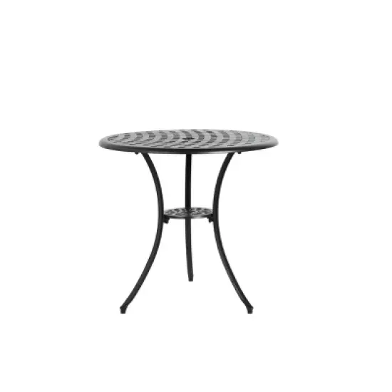 3 Piece Patio Seating Set, Aluminum Patio Accent Chairs Set Of 2 With Umbrella Hole And Cushion,All Weather Metal Bistro Table Set-Maison Boucle image {5}