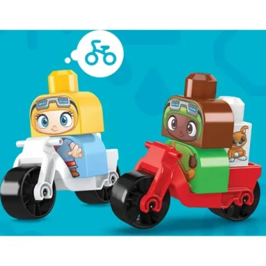 MEGA BLOKS Toy Blocks Build & Learn Eco House with 4 Figures - 88pcs image {4}