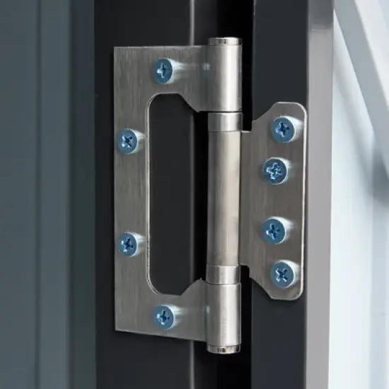 Outdoor Storage Shed, 3 x 3 FT Metal Steel Garden Shed with Single Lockable Door, Small Shed Outdoor Steel Utility Tool Shed for Backyard Garden Lawn image {9}