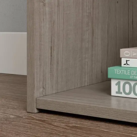 71.18" 5 Shelves Beginnings Vertical Bookcase Silver Sycamore- Sauder image {3}