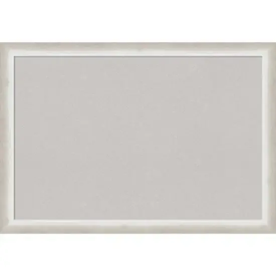 26"x18" Two Tone Wood Frame Cork Board Silver - Amanti Art image {11}
