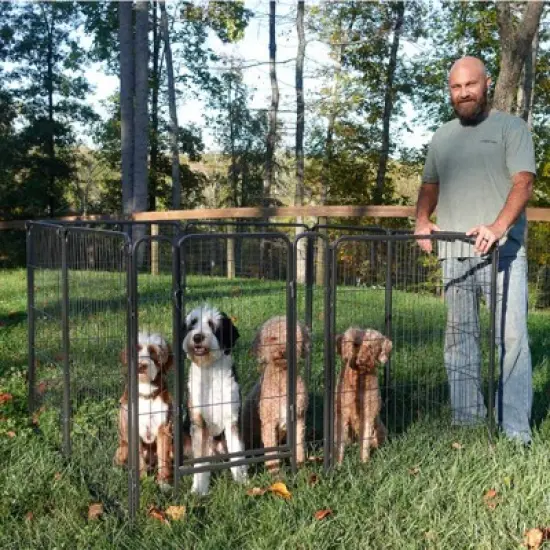 Aivituvin 31"H/39"H Dog Exercise Pen | Outdoor&Indoor Portable Pet Puppy Playpen-AIR50 AIR51 image {10}