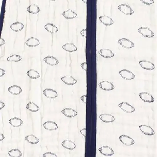 Hudson Baby Infant Boy Muslin Cotton Sleeveless Wearable Sleeping Bag, Sack, Blanket, Football image {2}