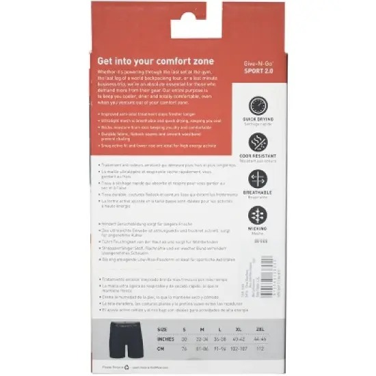 ExOfficio Give-N-Go 2.0 Sport Mesh 6" Boxer Briefs - Black/Black image {2}
