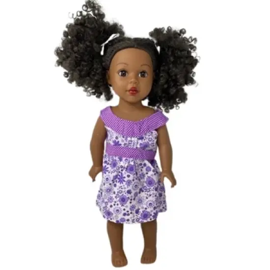 Doll Clothes Superstore Size 12 Matching Girl And Doll Purple Flower Sundresses image {2}