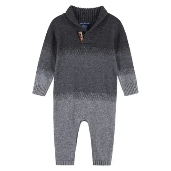 Andy & Evan Boys Sweater Romper W Booties Black, Size Toddler (1-3 Years) image {3}