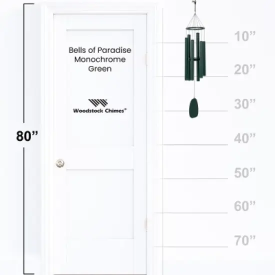 Woodstock Chimes Bells of Paradise Wind Chime Green 32" image {4}
