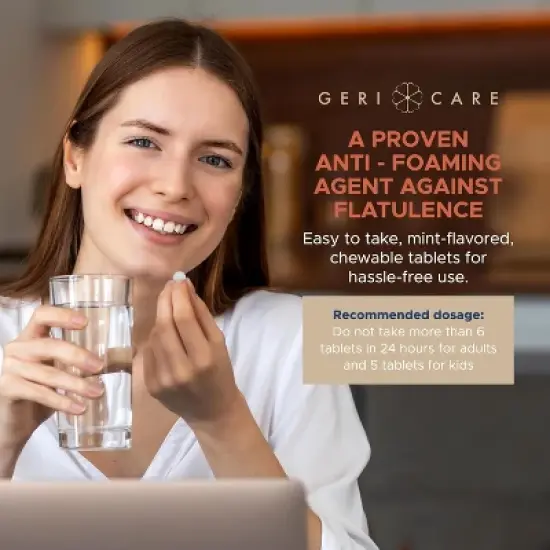 Geri Care - Simethicone Chewable Gas-Relief Tablets 80mg, 100 Count image {5}