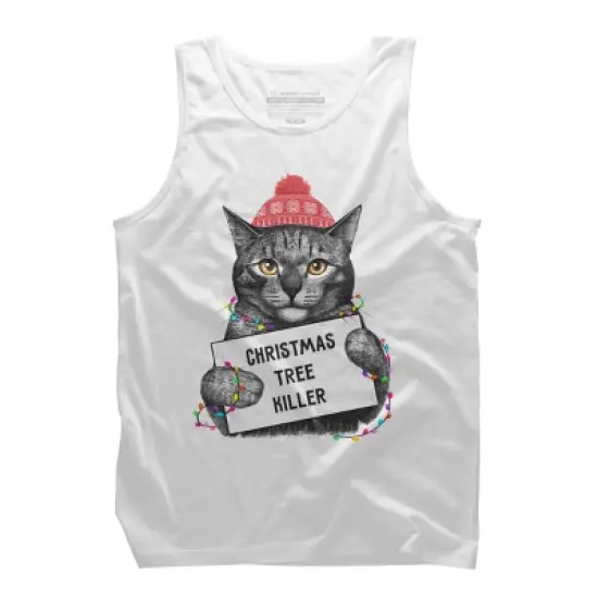 Men's Design By Humans Christmas tree killer By kodamorkovkart Tank Top image {6}