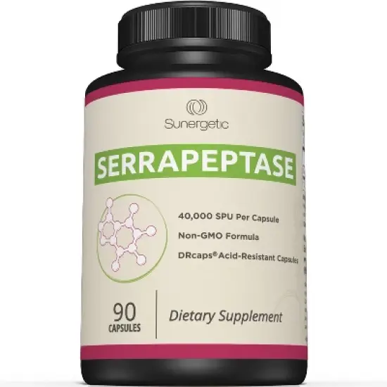 Premium Serrapeptase Enzyme Supplement &ndash; Helps Support Sinus Health &ndash; Powerful Enzymes Formula &ndash; 40,000 SU Per Capsule- 90 Enteric Coated Capsules image {3}