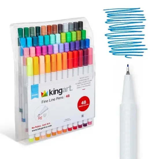 KINGART Fine Line Pens 48 Colors image {11}