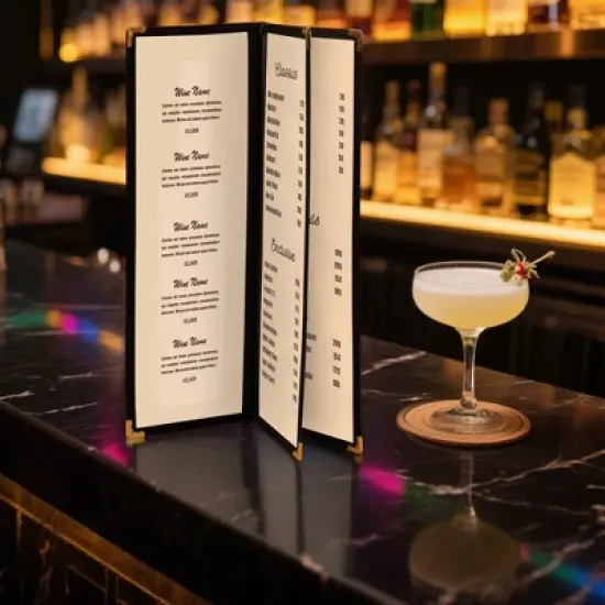 WeChef 30 Pcs Restaurant Menu Covers Holders for 4.25 x 14" Paper 3 Page 6 View image {8}