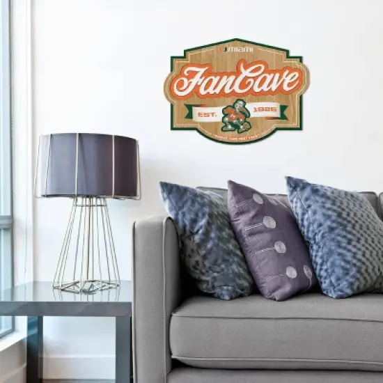 NCAA Miami Hurricanes Fan Cave Sign image {1}
