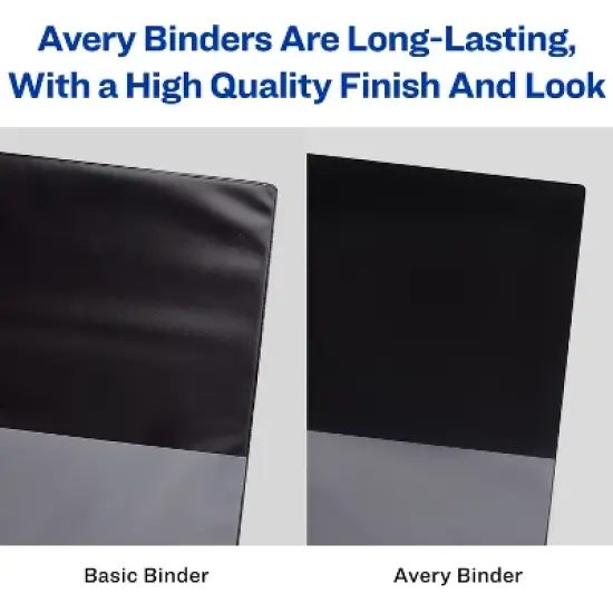 Avery Durable View 3 Ring Binder, 4 Inch EZD Rings, 2 Black Binders (09800) image {5}