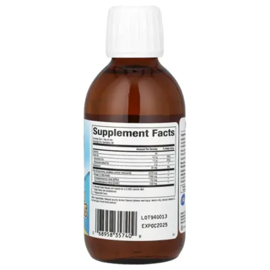 Natural Factors SeaRich Omega-3, Delicious Lemon Meringue, 6.76 fl oz (200 ml) image {1}