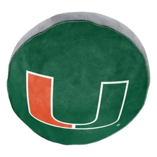 NCAA Miami Hurricanes 15" Circular Cloud Pillow image {2}