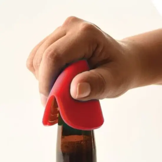 Norpro 3-in-1 Silicone Pinch Grips Set of 2 - Bottle Opener, Oven Rack Push / Pull & Mini Funnel image {4}