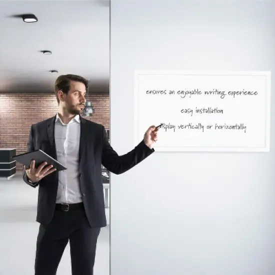 Sunnydaze Magnetic Dry Erase Board for Wall - 36&rdquo; x 24&rdquo; - White image {8}