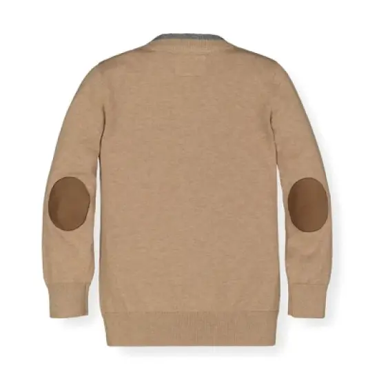 Hope & Henry Boys' Tipped Cardigan with Elbow Patches, Infant image {3}