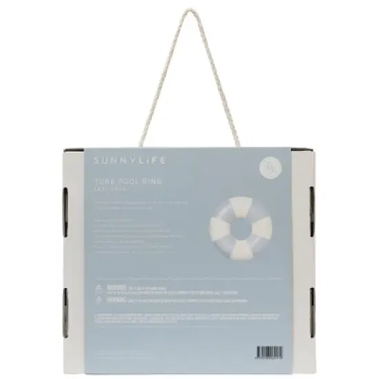 Sunnylife: Lazy Days Duck Egg Blue Tube Pool Ring, 41" Inflatable Float, 6+ image {6}