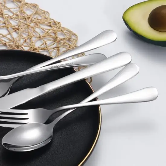 Itopfox 50-Piece Stainless Steel Flatware Set for 10, Includes Forks, Knives, Spoons & Salad Forks, Dishwasher Safe, Durable Tableware for Home image {5}