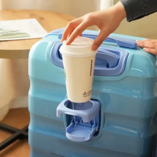 Gulches 2-Piece Carry-On Luggage Set: ABS+PC Hardshell with Cup Holder, Spinner Wheels, TSA Lock & Expandable Duffel image {2}